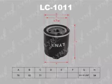 Масляный фильтр LC1011 LYNXAUTO – фото
