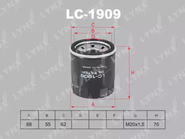 Масляный фильтр LC1909 LYNXAUTO – фото